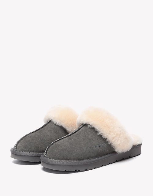 Muffin Slipper Suede In Grey