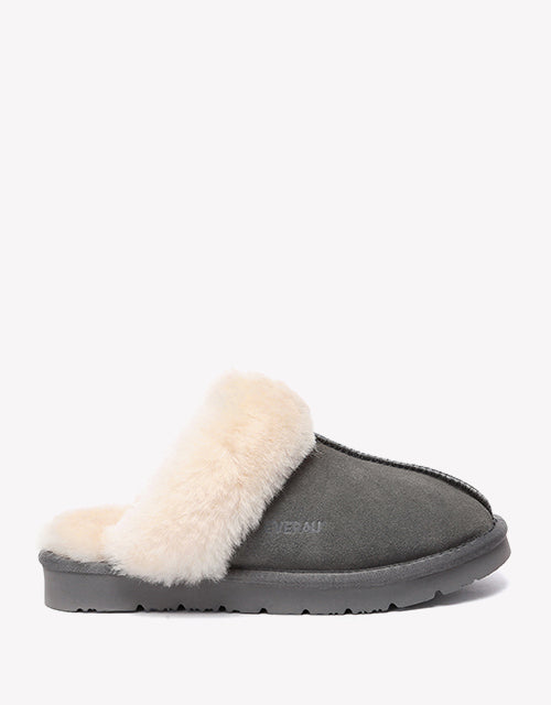 Muffin Slipper Suede In Grey