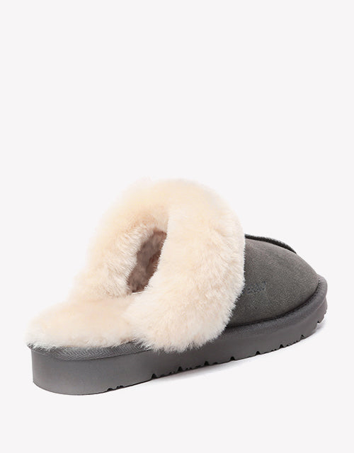 Muffin Slipper Suede In Grey