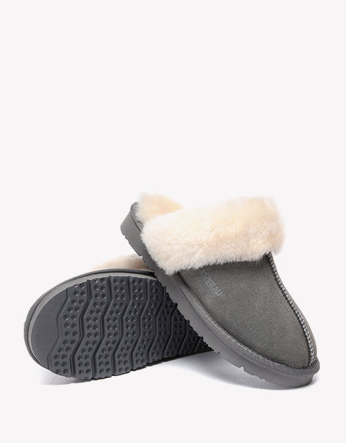 Muffin Slipper Suede In Grey