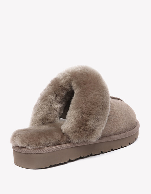 Muffin Slipper Suede In Brown