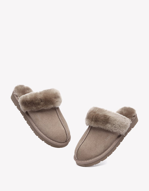 Muffin Slipper Suede In Brown