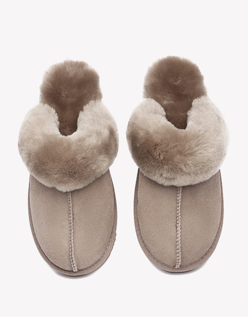 Muffin Slipper Suede In Brown