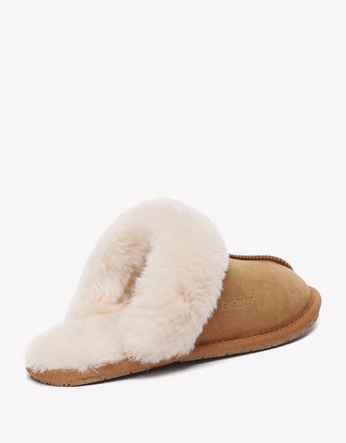 Rosa Slipper Suede In Chestnut