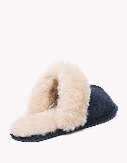 Rosa Slipper Suede In Navy Blue