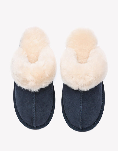 Rosa Slipper Suede In Navy Blue