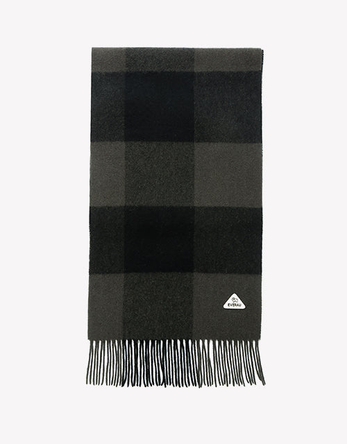 Tartan Scarf in Charcoal Check