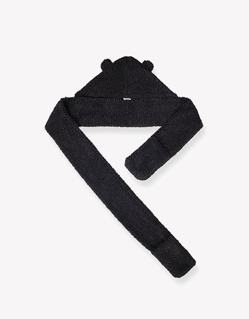 3 In 1 Bear Plush Hat In Black