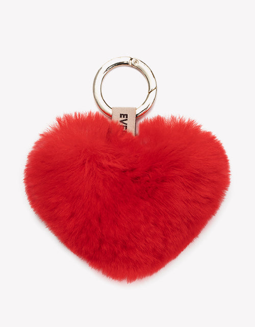 Candy Heart Keyring In Red