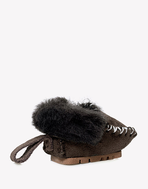 Popo Moccasin Keyrings in Chocolate