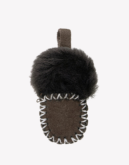 Popo Moccasin Keyrings in Chocolate