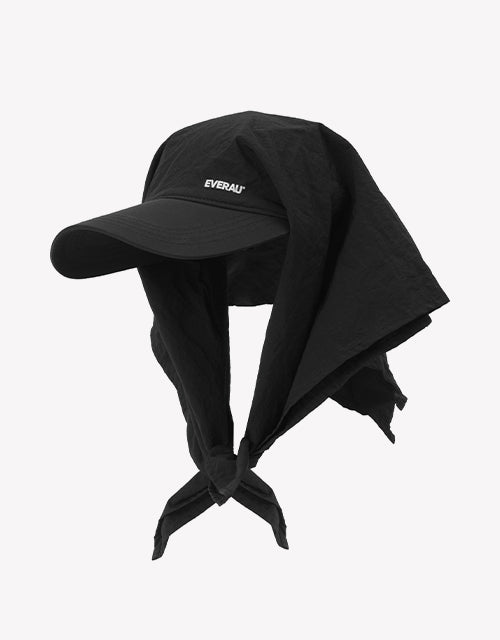 Sun Visor Hat in Black