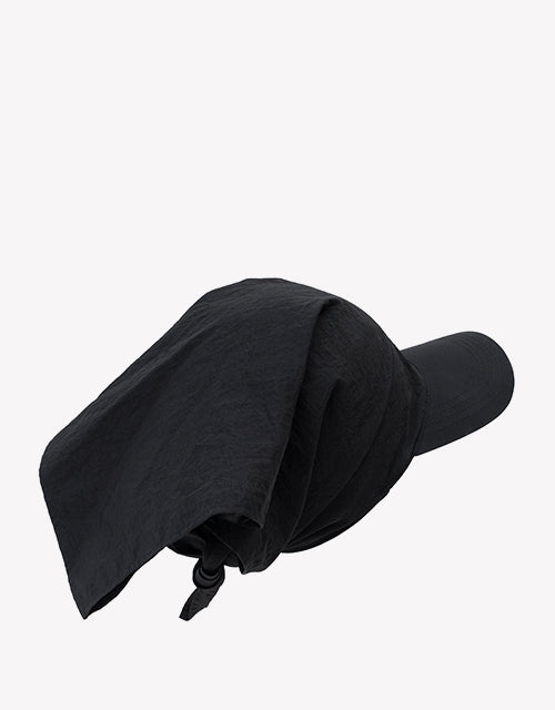 Sun Visor Hat in Black